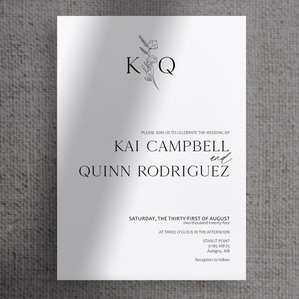 kai wedding invitations